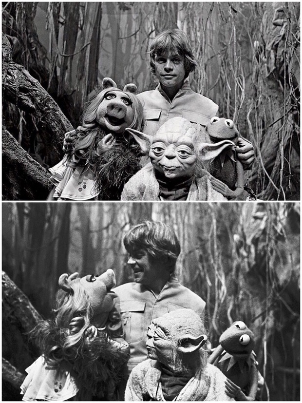 Ilustres visitantes al set de Star Wars V.