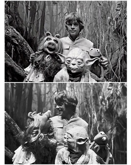 Ilustres visitantes al set de Star Wars V.