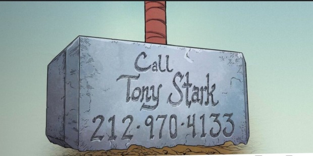 Marvel (cómics) publica el número de teléfono de Tony Stark. Y es real.