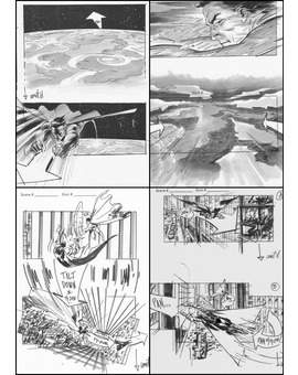 Ejemplo del storyboard de Peter Ramsey para el Superman escrito por J.J.Abrams.