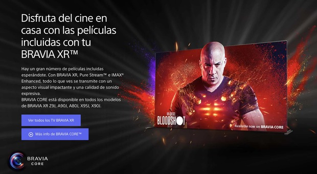 Sony lanza Sony Bravia Core, streaming en 4K para sus televisores Bravia.