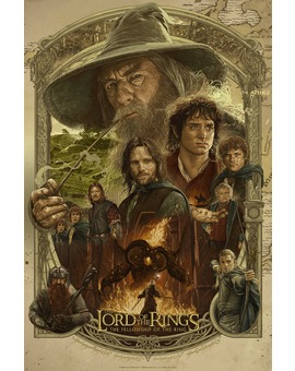 'ESDLA La Comunidad del Anillo' cartel de Ruiz Burgos.