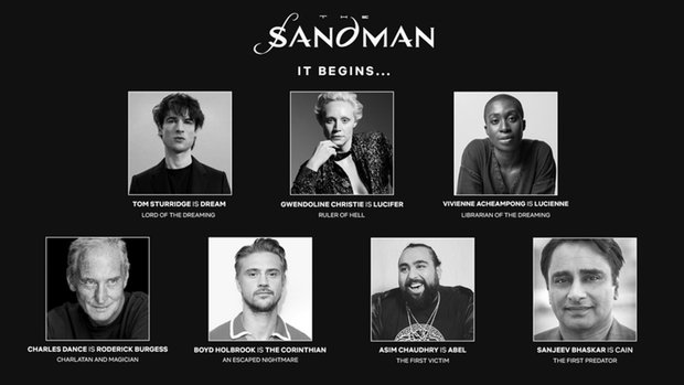 El reparto de la serie de Netflix 'The Sandman'.