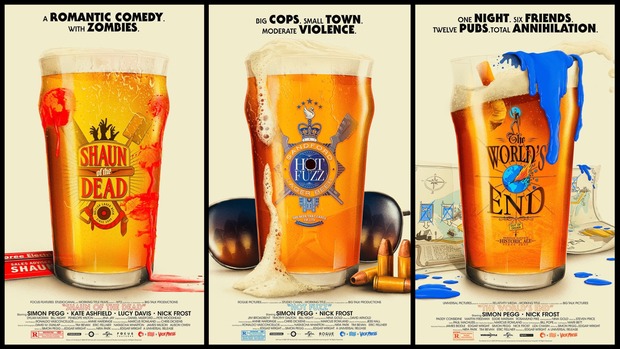 Carteles La Trilogía del Cornetto de Patrick Connan.