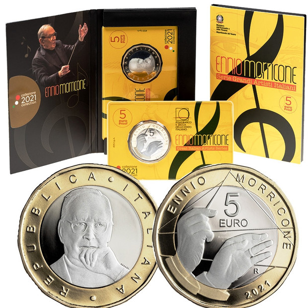 Italia dedica dos monedas conmemorativas a Ennio Morricone.