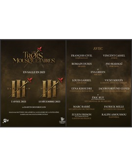Fechas de estreno en Francia de las dos películas de 'Los Tres Mosqueteros' de Martin Bourboulon.