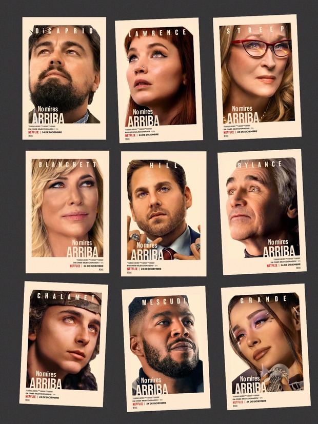 'No mires arriba' carteles individuales.