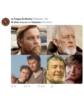 Lo que hacen 19 años en Tatooine. Un planeta duro.