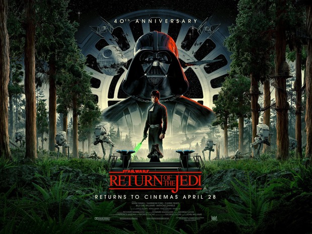 Cartel de 'El retorno del jedi. 40 Aniversario', versión horizontal.
