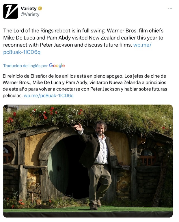 ¿Volverá Peter Jackson al universo Tolkien? Pues… puede que sí.