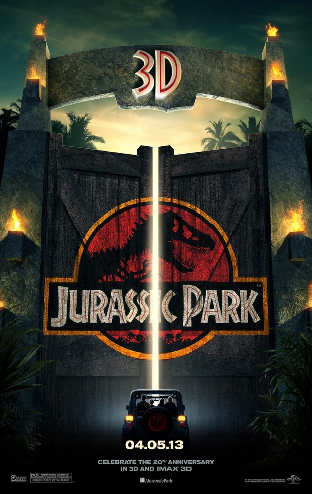 Jurassic Park 3D. Un póster.