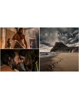 Imágenes y póster de 'The Return'. Ralph Fiennes es Odiseo y Juliette Binoche es Penélope.