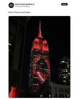 Rest in peace, Lord Vader.