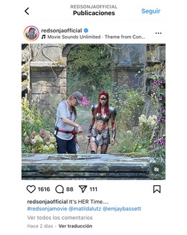 Primera imagen de Matilda Lutz como Red Sonja.