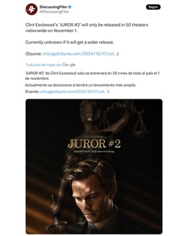 Así trata Warner a Clint Eastwood, por lo visto no le deben nada. Ni las gracias.