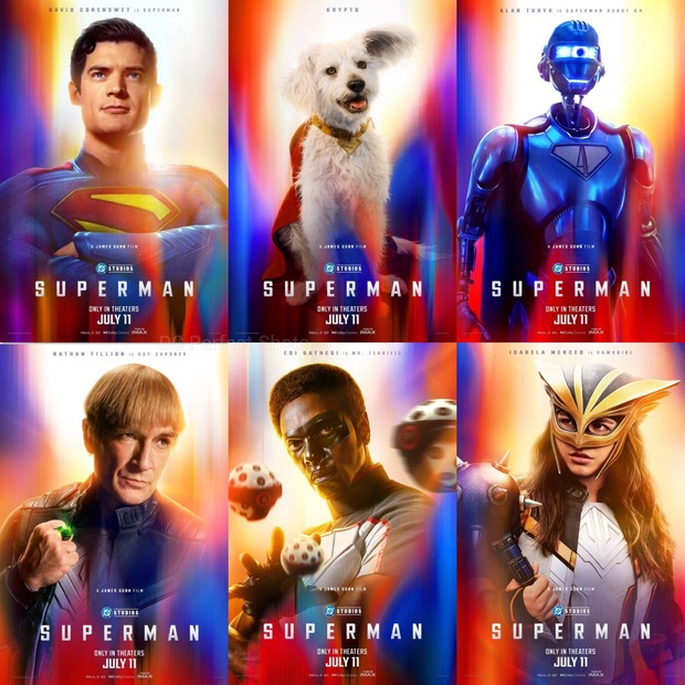 Carteles individuales de 'Superman'.