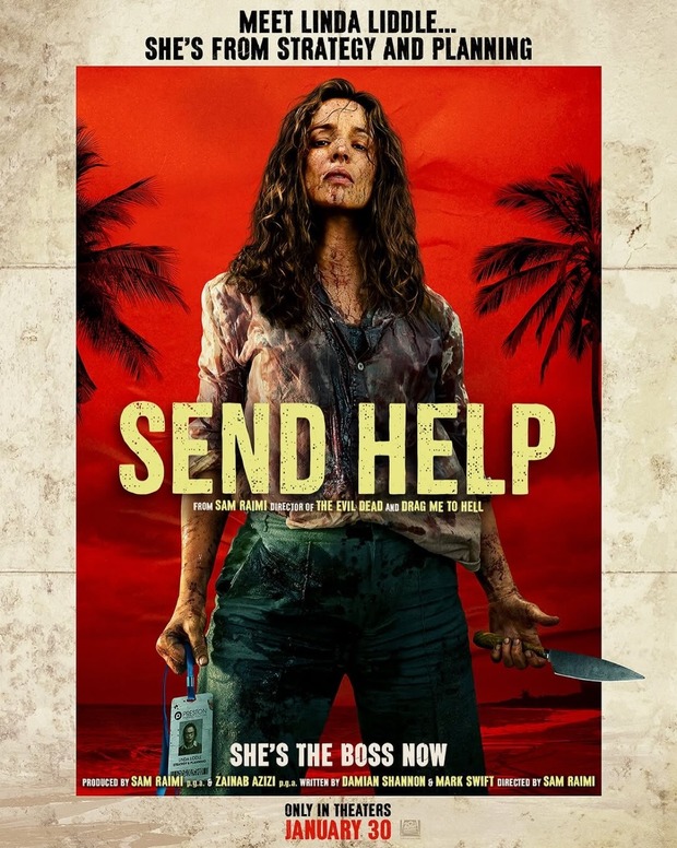 'Send Help' de Sam Raimi. Tráiler.