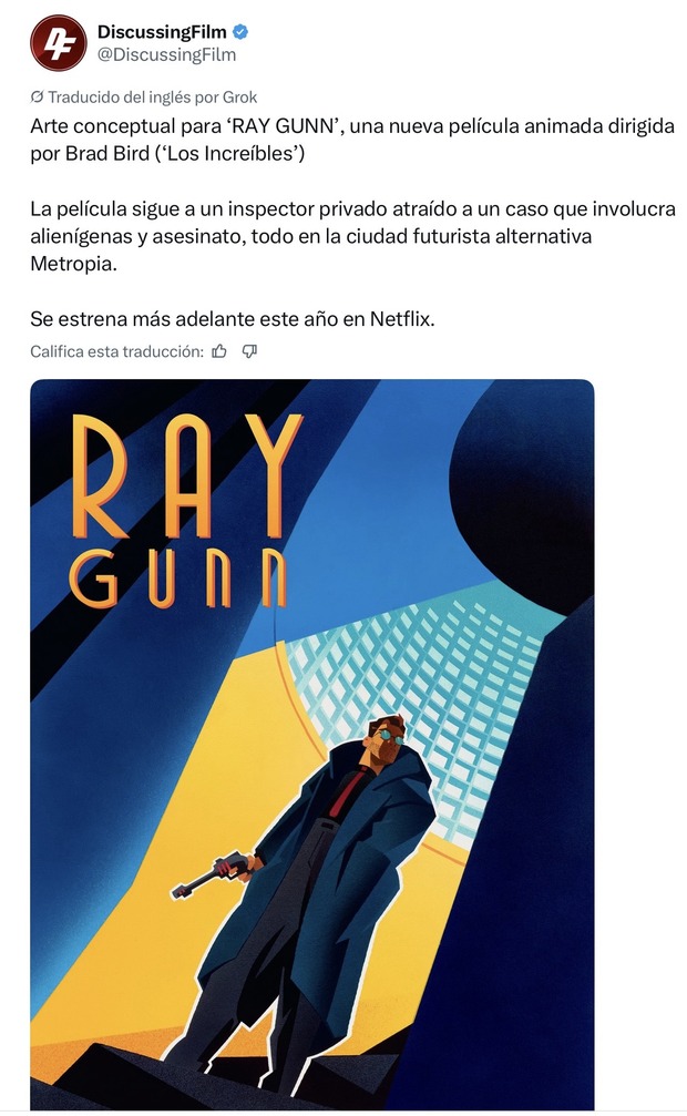 'Ray Gunn' de Brad Bird. Próximamente.