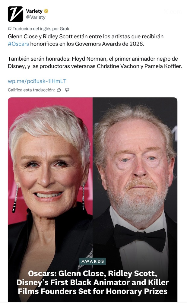 Oscars honoríficos.