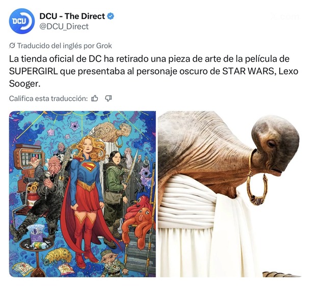 DC retira este cartel de Bilquis Evely por incluir un personaje de Star Wars.