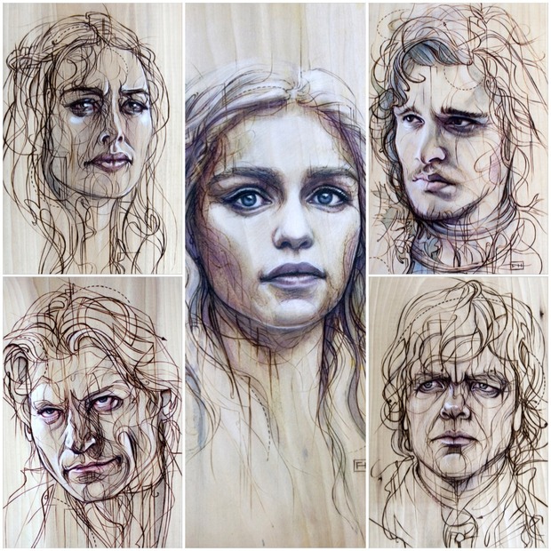 RETRATOS DE 'GAME OF THRONES' DE FAY HELFER.