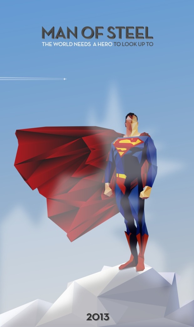 'MAN OF STEEL' FAN POSTER INSPIRADO EN UN TRABAJO DE ALEX ROSS