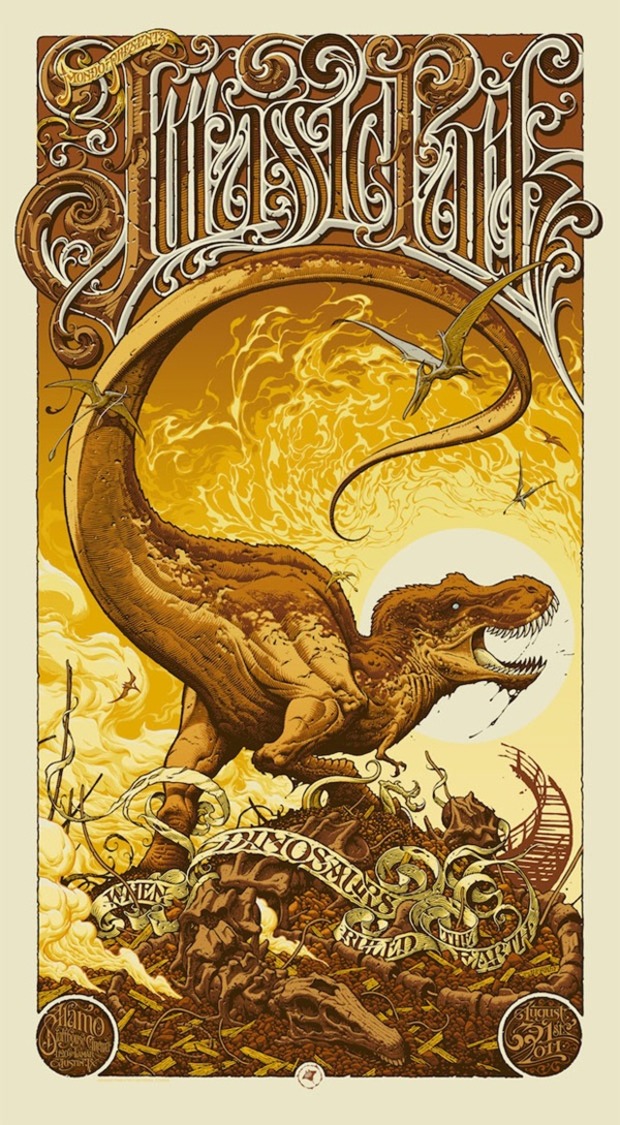 POSTER 'JURASSIC PARK' ESTILO DECO DE AARON HORKEY