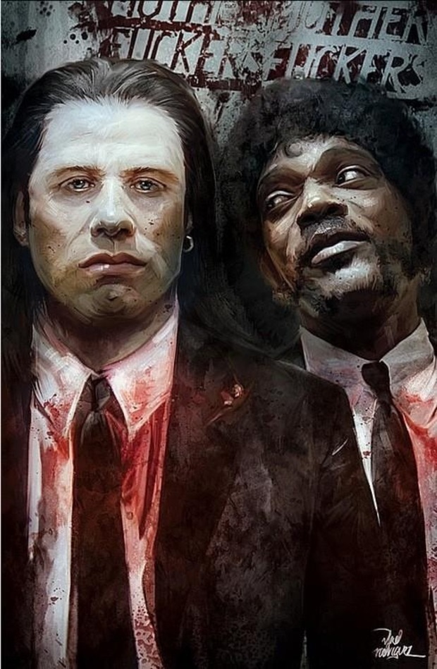 VINCENT VEGA Y JULES WINNFIELD 'PULP FICTION' POR VLAD RODRIGUEZ