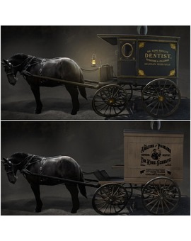 'DJANGO DESENCADENADO' CONCEPT ART DE JOSH NIZZI DEL CARROMATO DE DR. KING SCHULTZ