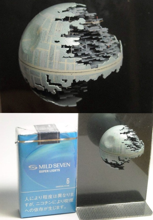 LA ESTRELLA DE LA MUERTE EN UNA PELOTA DE PING PONG HECHA POR UN ARTISTA DE OSAKA (2/4)