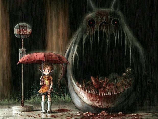 "MI VECINO TOTORO" GORE. MIYAZAKI NUNCA LO HARÍA. PERO ESTÁ CHULA.