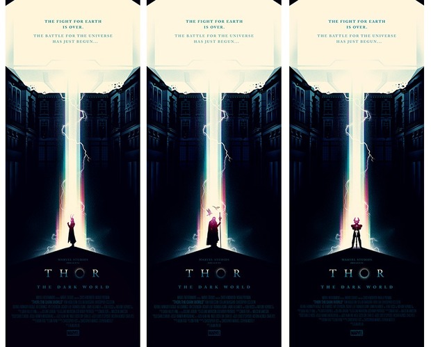 'THOR. THE DARK WORLD' POSTER TRÍPTICO DE OLLY MOSS