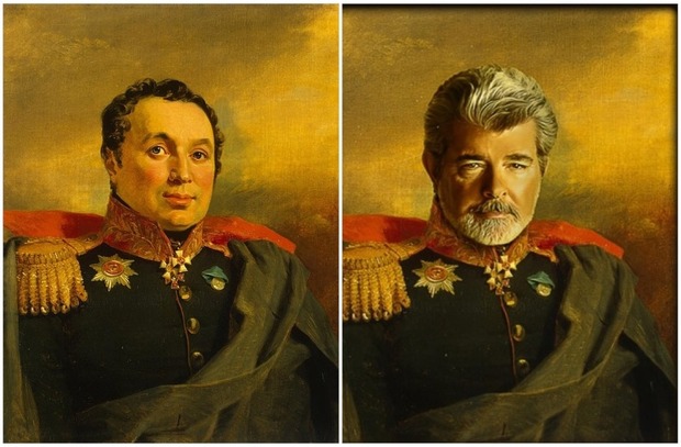 OTRO EJEMPLO: GENERAL AFANASY I. KRASOVSKY DE GEORGE DAWE VS GEORGE LUCAS (PHOTOSHOP)