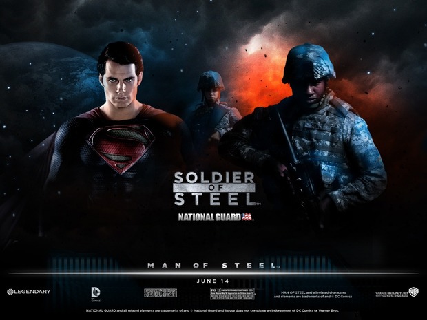 'MAN OF STEEL' ANUNCIO DE LA GUARDIA NACIONAL USA 'SOLDIER OF STEEL' DE ZACK SNYDER