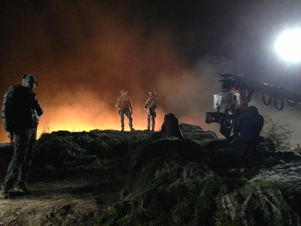 EN EL RODAJE DE 'GODZILLA'
