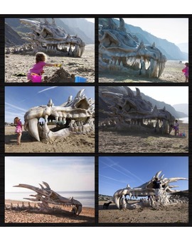 ASÍ SE PROMOCIONA 'JUEGO DE TRONOS' EN INGLATERRA (PLAYA DARMOUTH, DORSET)  