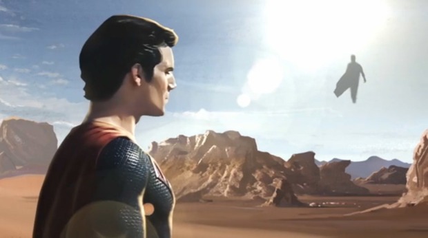 CHRISTOPHER REEVE Y HENRY CAVIL CARA A CARA EN UNA ANIMACIÓN DE SUPERMANES