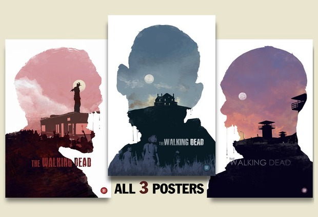 'THE WALKING DEAD' POSTERS DE BIGBADROBOT