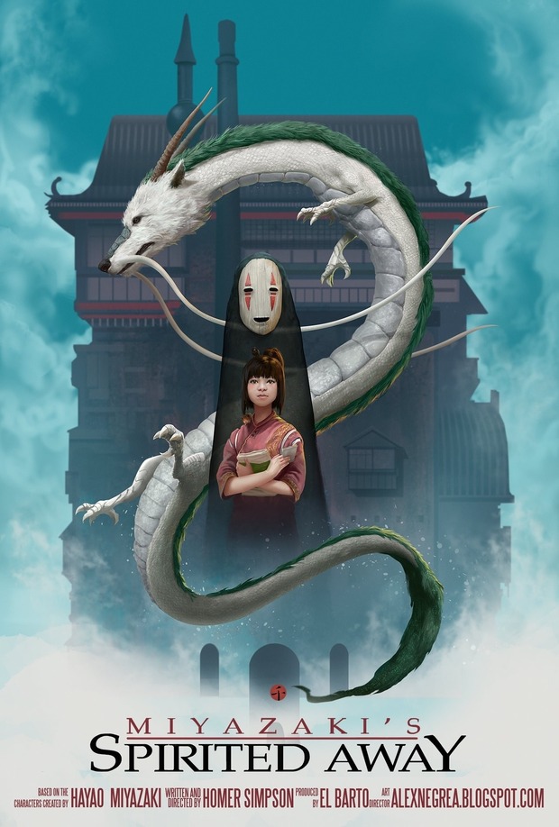 POSTERS DE LAS PELÍCULAS DE HAYAO MIYAZAKI POR ALEX TOOTH 1/10