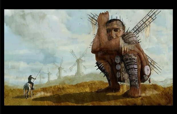 CONCEPT ART DE DAVE WARREN PARA EL FALLIDO 'DON QUIJOTE' DE TERRY GILLIAM