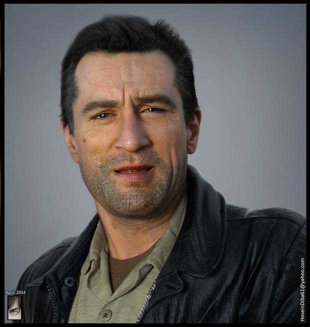 ESTE ROBERT DE NIRO ES DIGITAL. OBRA DEL ARTISTA CG HOSSEIN DIBA