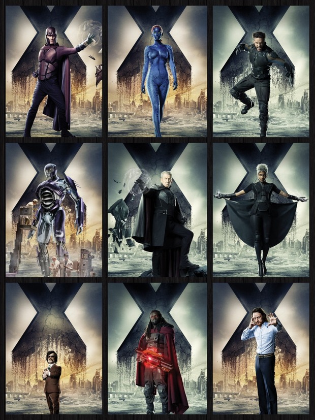 'X-MEN. DÍAS DE FUTURO PASADO'. Pósters de personajes. 1/3
