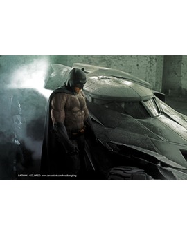 La ya famosa foto de BATMAN/AFFLECK coloreada por Joshua Adams.
