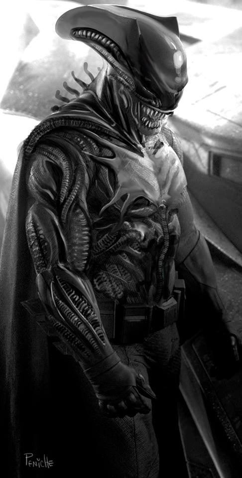 Affleck-Batman-Alien. De Fernando Peniche.