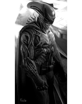 Affleck-Batman-Alien. De Fernando Peniche.