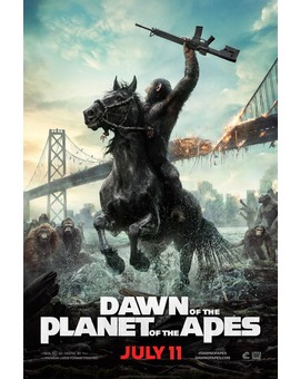 'AMANECER DEL PLANETA DE LOS SIMIOS'. Póster.