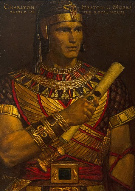 CHARLTON HESTON como PRÍNCIPE DE EGIPTO por ARNOLD FRIBER