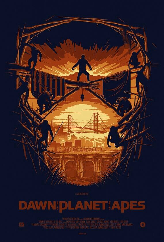 'AMANECER DEL PLANETA DE LOS SIMIOS' Póster