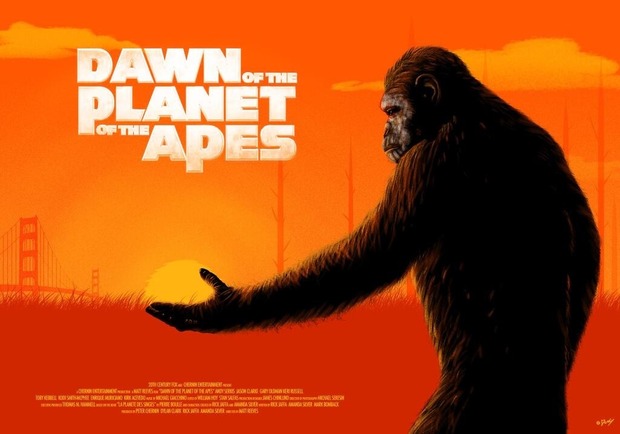 'AMANECER DEL PLANETA DE LOS SIMIOS' Póster