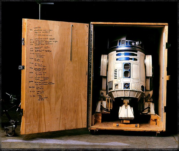 R2-D2 en su caja.